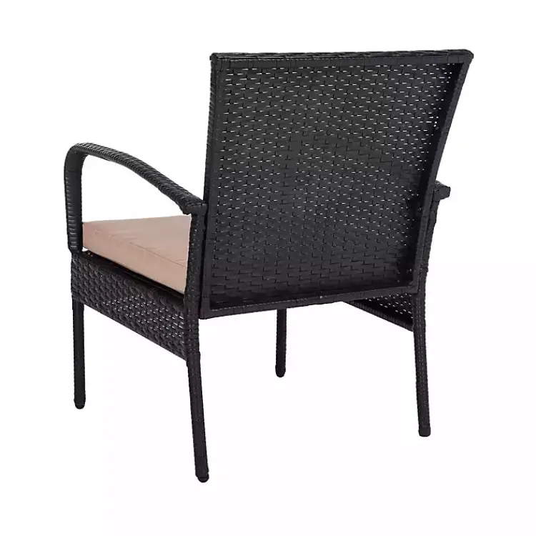 Kirklands Home Wicker 3-pc. Patio Set with Beige Cushions Black Best