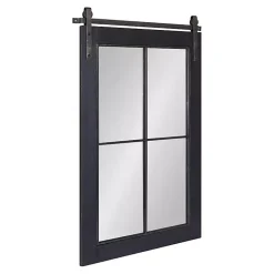 Kirklands Home Windowpane Kates Mirror, 23x36 in. Black