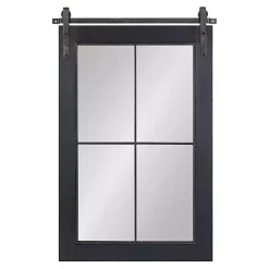 Kirklands Home Windowpane Kates Mirror, 23x36 in. Black