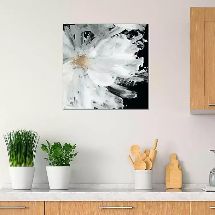 Kirklands Home Black Wispy Peony Canvas Art Print Discount