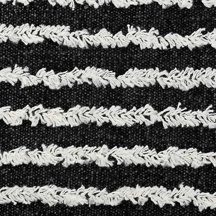 Pillows>Kirklands Home Black Wispy Ways Tufted Stripe Lumbar Pillow