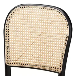 Kirklands Home Black Wood & Rattan Bree Dining Chairs, Set of 2 Outlet