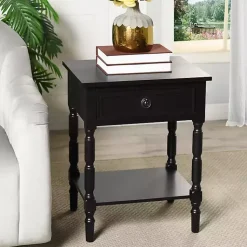 Kirklands Home Wood Barrett Accent Table Black Online
