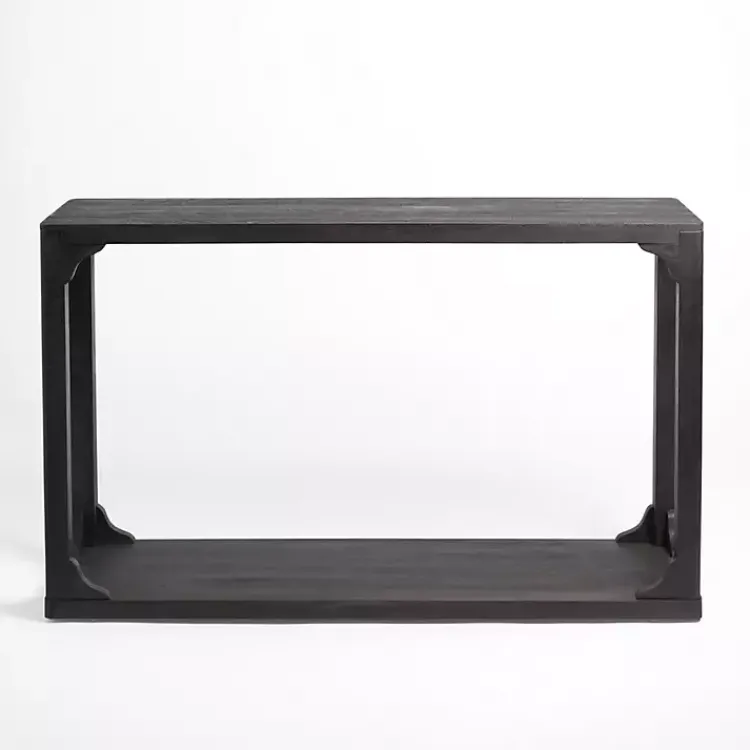 Kirklands Home Wood Basni Console Table Black Outlet