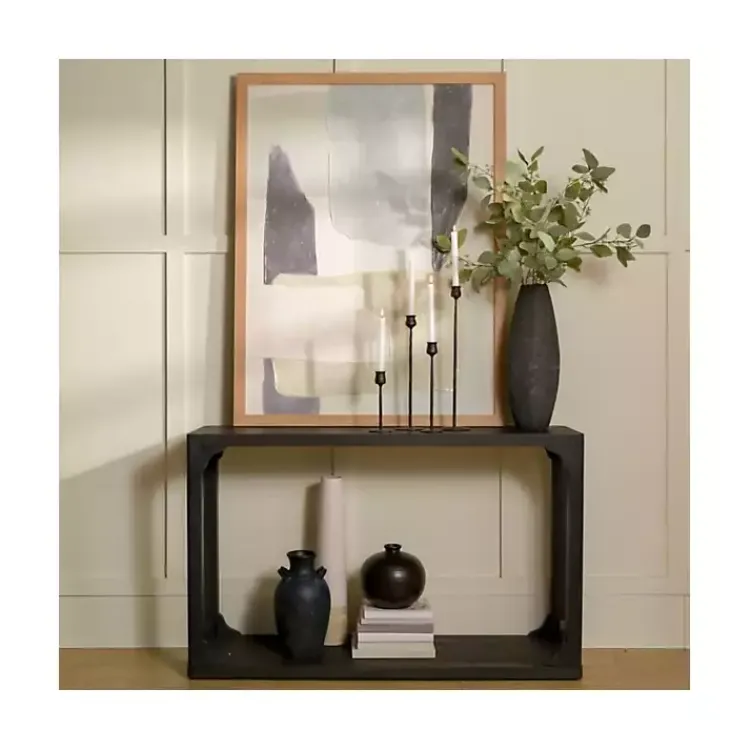 Kirklands Home Wood Basni Console Table Black Outlet