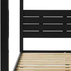 Kirklands Home Wood Canopy Full Bed Black Best