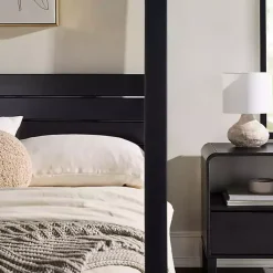 Kirklands Home Wood Canopy Full Bed Black Best