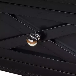 Kirklands Home Wood Charging Traditional Accent Table Black Clearance