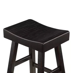 Kirklands Home Wood Counter Stools, Set of 2 Black Clearance