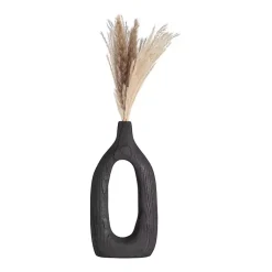 Vases>Kirklands Home Wood Cut-Out Vase, 14 in. Black