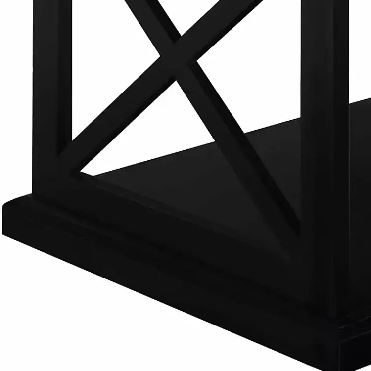 Kirklands Home Wood Double X Sides Coffee Table Black Best