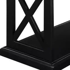 Kirklands Home Wood Double X Sides Console Table Black Clearance