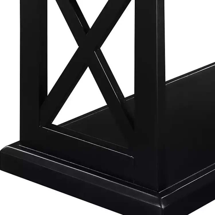Kirklands Home Wood Double X Sides Console Table Black Clearance