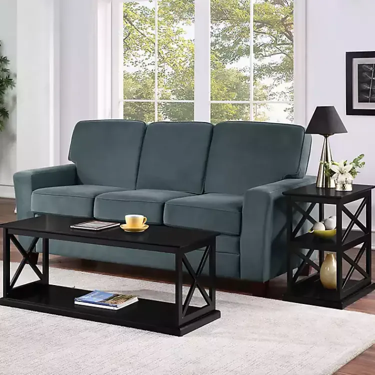 Kirklands Home Wood Double X Sides Console Table Black Clearance