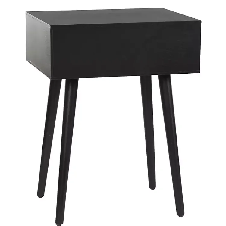 Kirklands Home Wood 1-Drawer Arthur Accent Table Black Sale