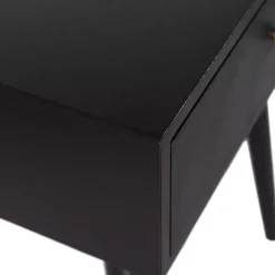Kirklands Home Wood 1-Drawer Arthur Accent Table Black Sale