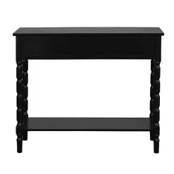 Kirklands Home Wood 2-Drawer Barrett Console Table Black Clearance