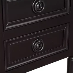 Kirklands Home Wood 4-Drawer Barrett Console Table Black Discount