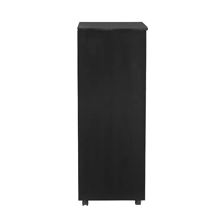 Kirklands Home Wood 8-Drawer Cary Storage Cart Black Outlet