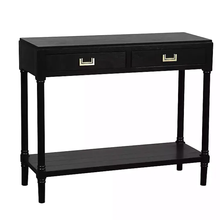 Kirklands Home Wood 2-Drawer Layla Console Table Black Discount