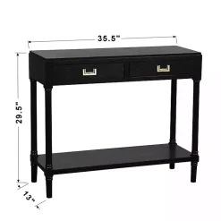 Kirklands Home Wood 2-Drawer Layla Console Table Black Discount