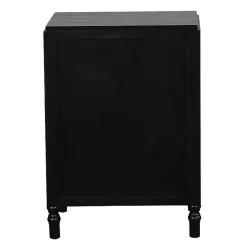 Kirklands Home Wood 3-Drawer Layla Nightstand Black Outlet
