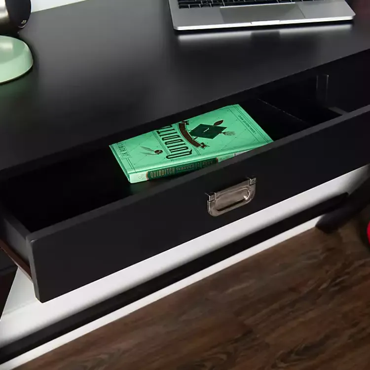 Kirklands Home Wood 2-Drawer Peggy Desk Black Best