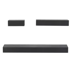 Kirklands Home Wood Floating Shelves, Set of 3 Black New