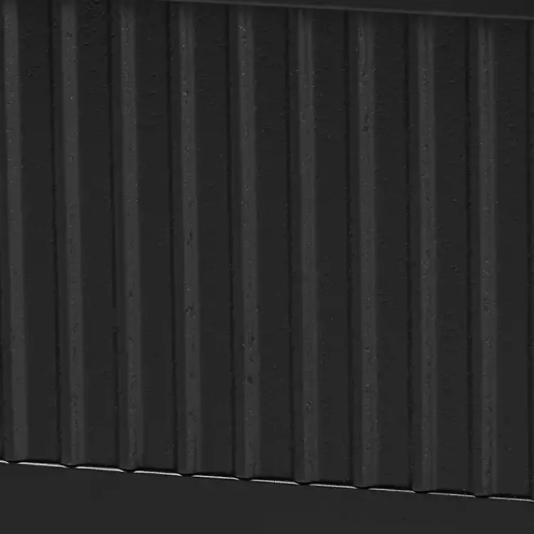 Kirklands Home Wood Fluted Headboard Primrose Queen Bed Black Best
