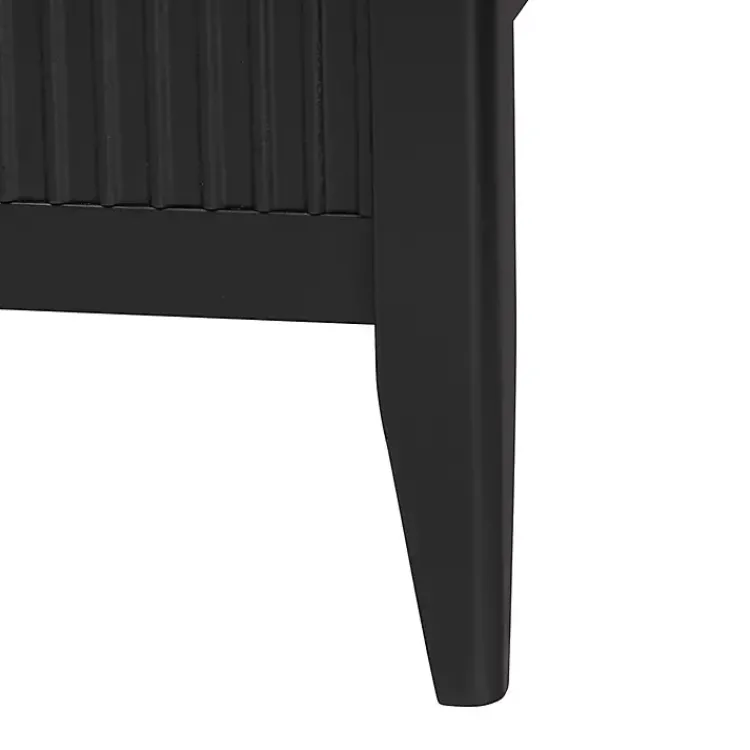 Kirklands Home Wood Fluted Headboard Primrose King Bed Black Hot