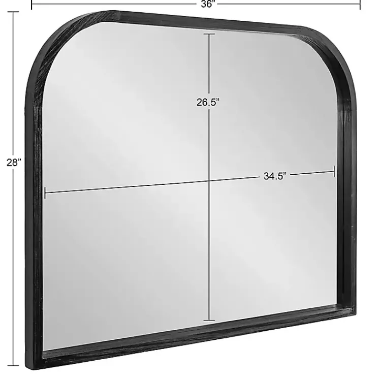 Kirklands Home Wood Frame Arch Wall Mirror Black Clearance