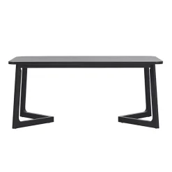 Kirklands Home Wood Geometric Legs Dining Table Black Outlet