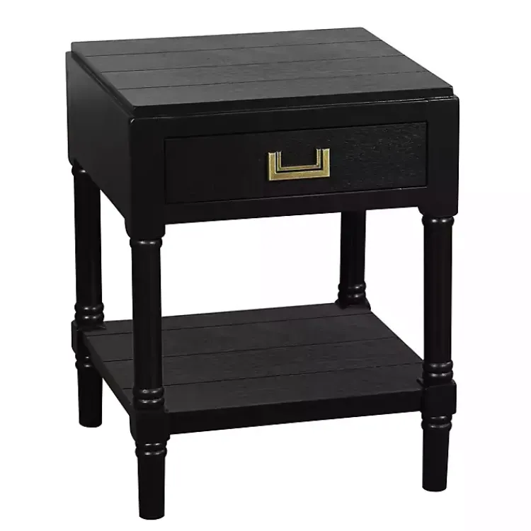 Kirklands Home Wood Layla Accent Table Black Hot