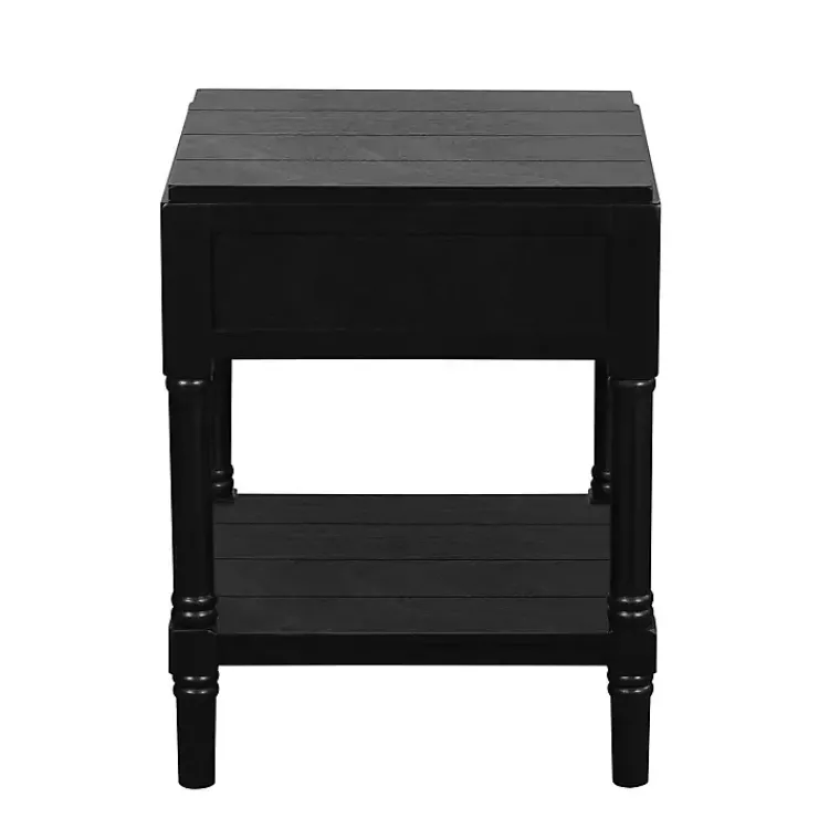Kirklands Home Wood Layla Accent Table Black Hot