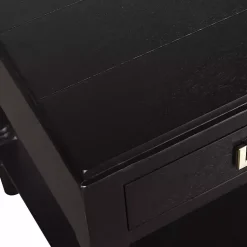 Kirklands Home Wood Layla Accent Table Black Hot