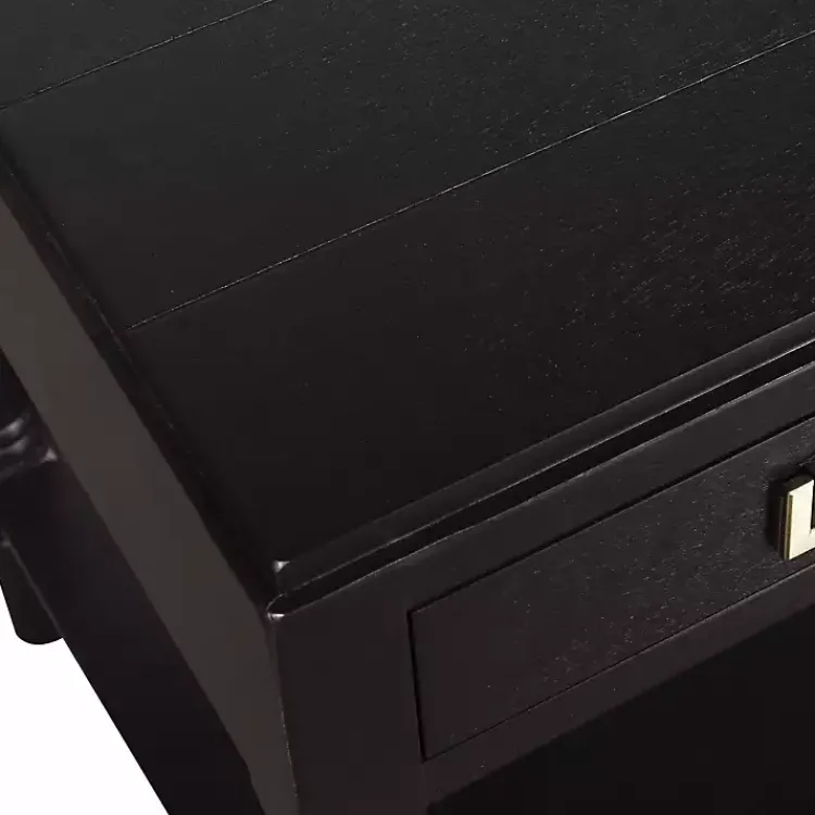 Kirklands Home Wood Layla Accent Table Black Hot