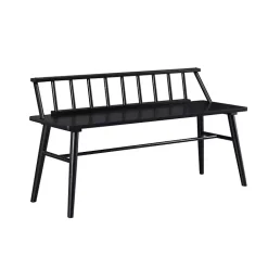 Kirklands Home Wood Low Back Spindle Bench Black Online
