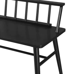 Kirklands Home Wood Low Back Spindle Bench Black Online