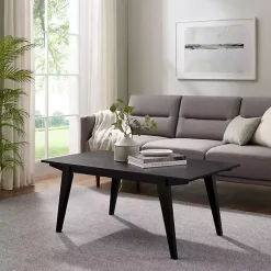Kirklands Home Wood Minimalist Coffee Table Black Best