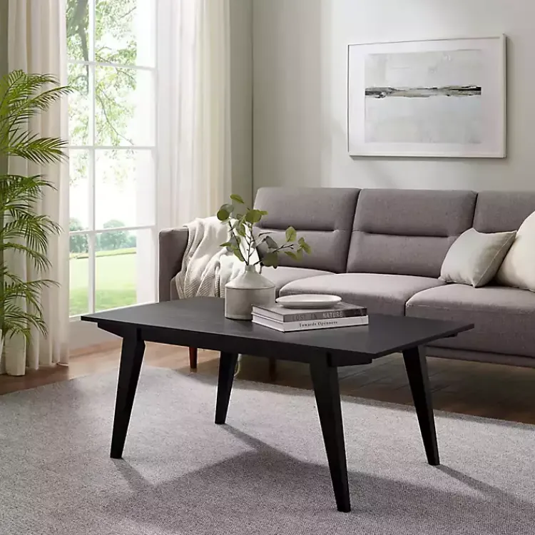 Kirklands Home Wood Minimalist Coffee Table Black Best