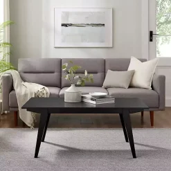 Kirklands Home Wood Minimalist Coffee Table Black Best
