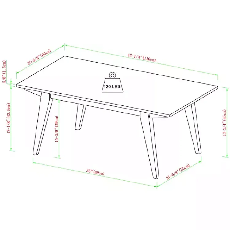Kirklands Home Wood Minimalist Coffee Table Black Best