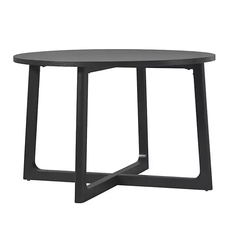 Kirklands Home Wood Modern Round Dining Table Black Clearance