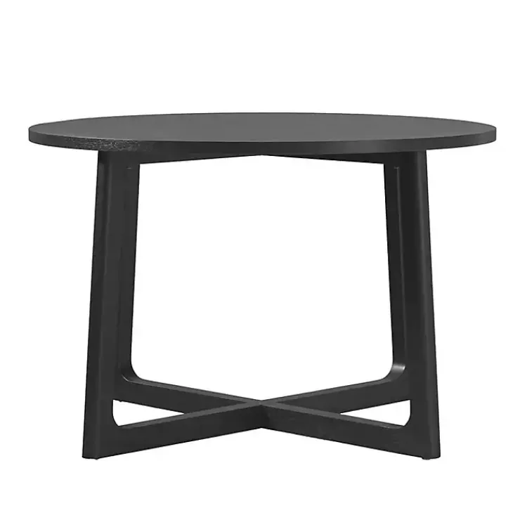 Kirklands Home Wood Modern Round Dining Table Black Clearance