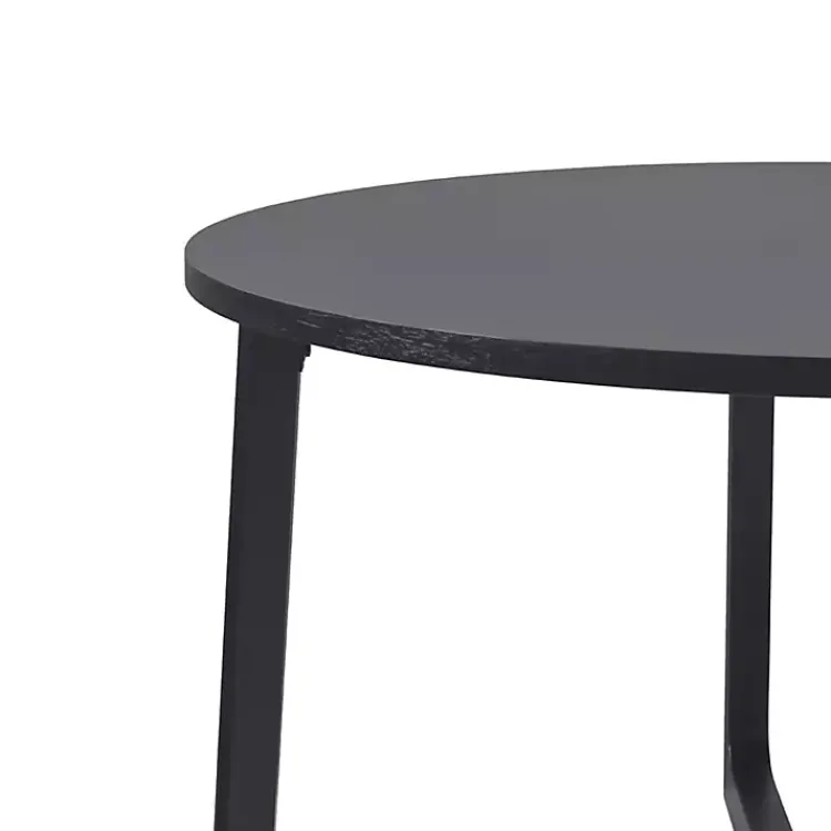 Kirklands Home Wood Modern Round Dining Table Black Clearance