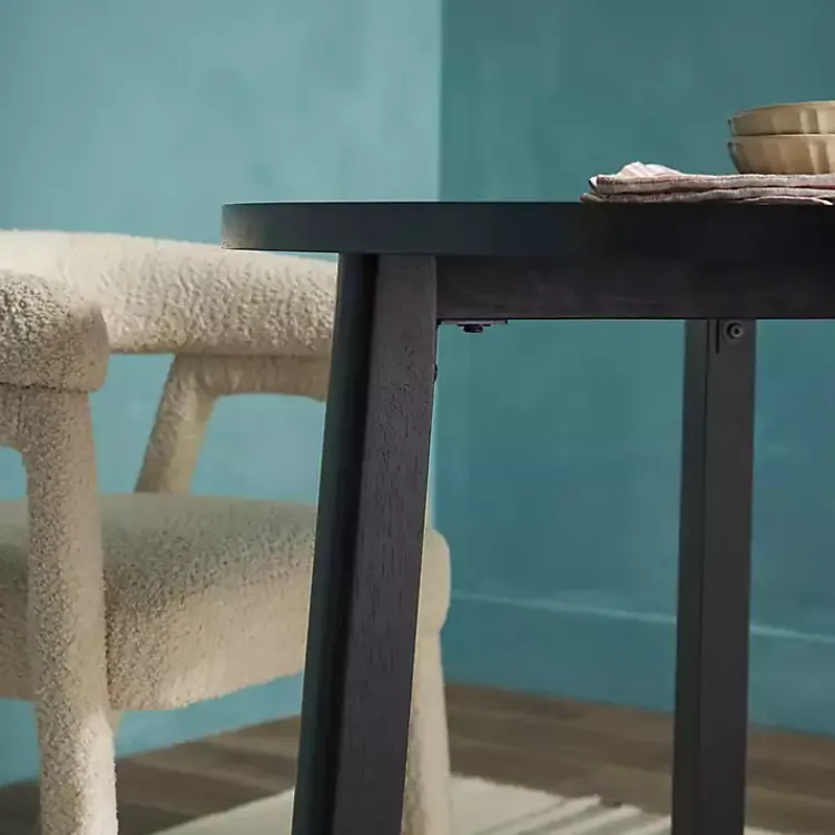 Kirklands Home Wood Modern Round Dining Table Black Clearance