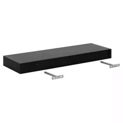 Kirklands Home Black Wood 2-pc. Floating Shelves, 24 in. Sale