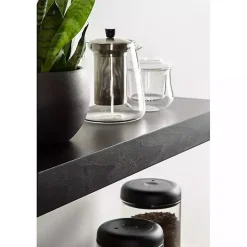 Kirklands Home Black Wood 2-pc. Floating Shelves, 24 in. Sale