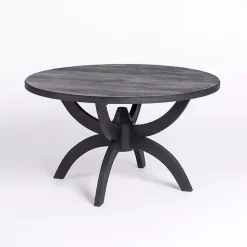 Kirklands Home Wood Round Dori Coffee Table Black Sale