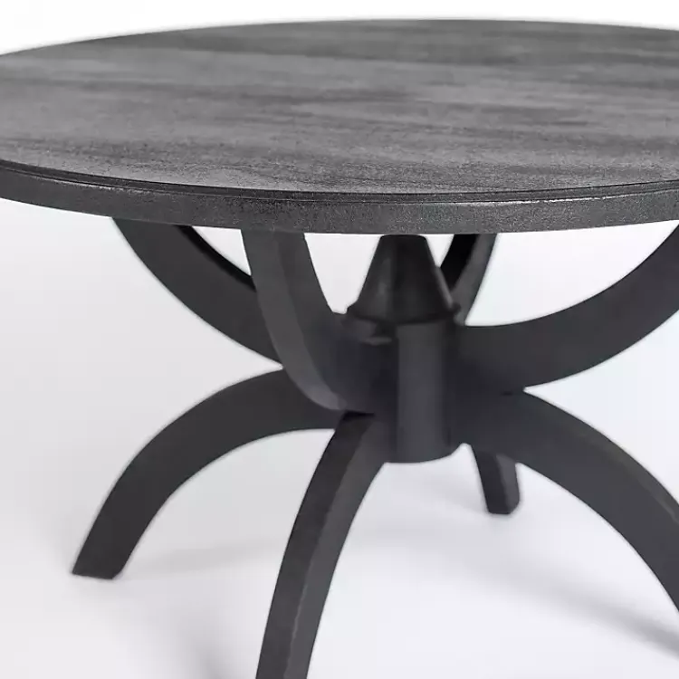 Kirklands Home Wood Round Dori Coffee Table Black Sale